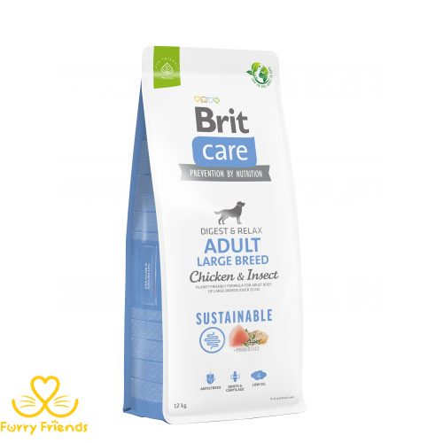 Brit Care Dog Sustainable Adult Large Breed Chicken & Insect с курицей и насекомыми, 12 кг 3033034 фото