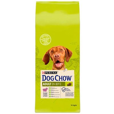 Dog Chow Adult 1+ сухой корм для собак с ягненком 14 кг 24250 фото